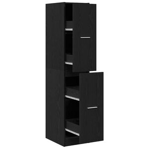 vidaXL Apothekerschrank Schwarze Eiche 30 x 41 x 144,5 cm Holzwerkstoff