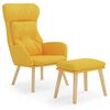 vidaXL Relaxsessel mit Hocker Senfgelb Stoff