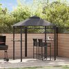 vidaXL BBQ-Pavillon 240x150x255 cm Anthrazit Stahl