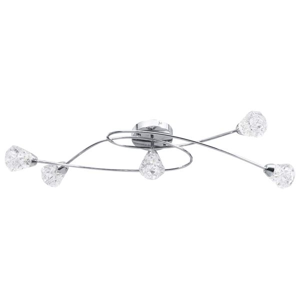 vidaXL Deckenleuchte mit Glas-Lampenschirmen für 5 G9-Leuchtmittel