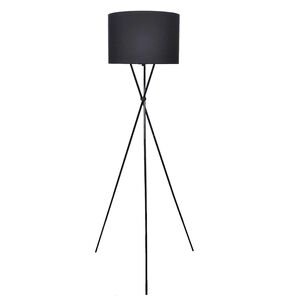 vidaXL Stehlampe mit St&auml;nder Schwarz 139 cm