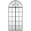 vidaXL Wandspiegel Schwarz 60x130 cm Gewölbt Eisen