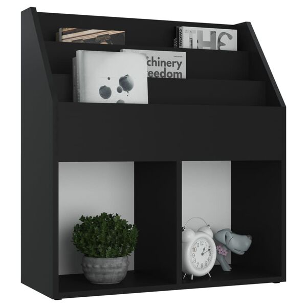 vidaXL Kinder-B&uuml;cherregal Schwarz 71x30x78,5 cm Holzwerkstoff