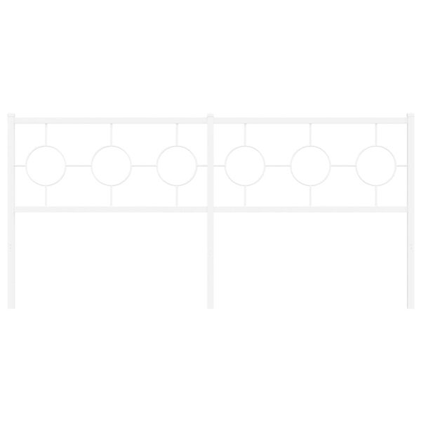 vidaXL Kopfteil Metall Weiß 180 cm