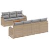 vidaXL Gartensofa-set 8 stk. Beige und Hellgrau Poly-Rattan
