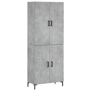 vidaXL Highboard Betongrau 69,5x34x180 cm Holzwerkstoff