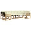 vidaXL Outdoor-Sofagarnitur 7 stk. Wei&szlig; und Creme