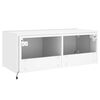 vidaXL TV-Wandschrank mit LED-Leuchten Wei&szlig; 80x35x31 cm