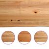 vidaXL Tischplatte mit Baumkante 180x100x4 cm Massivholz Eiche Rechteckig