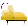 vidaXL Schlafsofa 2-Sitzer mit Fu&szlig;hocker Gelb Samt