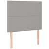 vidaXL Boxspringbett mit Matratze & LED Hellgrau 90x200 cm Stoff