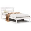 vidaXL Massivholzbett ohne Matratze Wei&szlig; 75x190 cm Kiefernholz