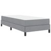 vidaXL Boxspringbett mit Matratze Hellgrau 80 x 200 cm Stoff