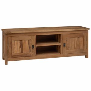 vidaXL TV-Schrank 110 x 30 x 40 cm Natur Massivholz Teak