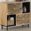 vidaXL Beistellschrank 80x33x75 cm Massivholz Mango