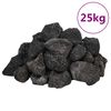 vidaXL Lavagranulat 25 kg Schwarz 3-5 cm