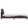 vidaXL Bett mit Matratze Dunkelbraun 90x190 cm Stoff