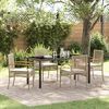 vidaXL Garten Essgruppe 5 pcs Beige Poly-Rattan