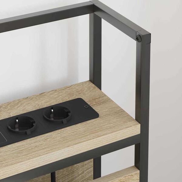 vidaXL Stauraum-Kopfteil mit Regal Sonoma-Eiche 180 cm Holzwerkstoff