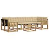 vidaXL Outdoor-Sofagarnitur 8 Stk. Wei&szlig; und Beige