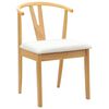 vidaXL Esszimmerstuhl 2 pcs Nat&uuml;rlich und hell Massives Gummiholz