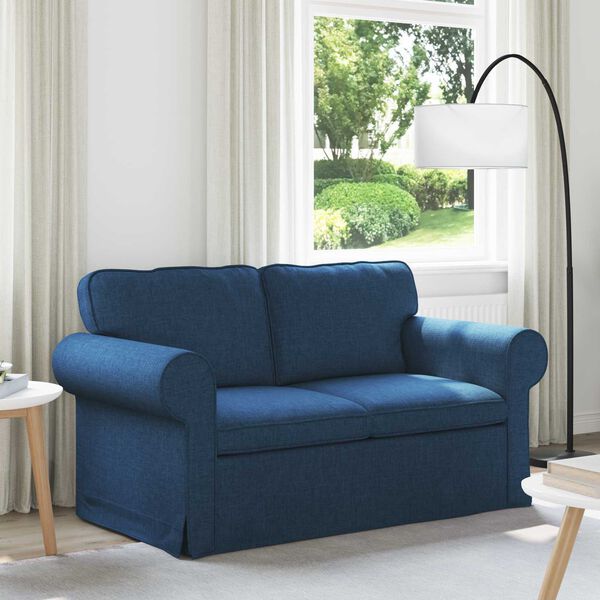 vidaXL Sofa Blau Gesamtabmessungen: 155 x 82 x 80 cm (B x T x H) Samt