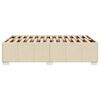 vidaXL Bettgestell ohne Matratze Creme 120x200 cm Stoff