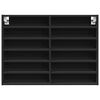 vidaXL Vitrinenschrank Schwarz 80x8,5x58 cm Holzwerkstoff
