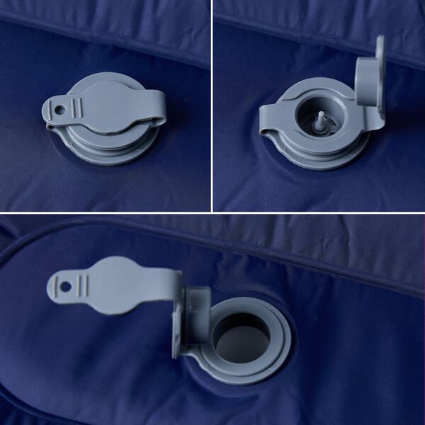 vidaXL Selbstaufblasende Isomatte mit Kissen Marineblau