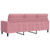 vidaXL 3-Sitzer-Sofa Rosa 180 cm Samt