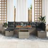 vidaXL Garten-Sofa-Set 8 pcs Grau Poly-Rattan
