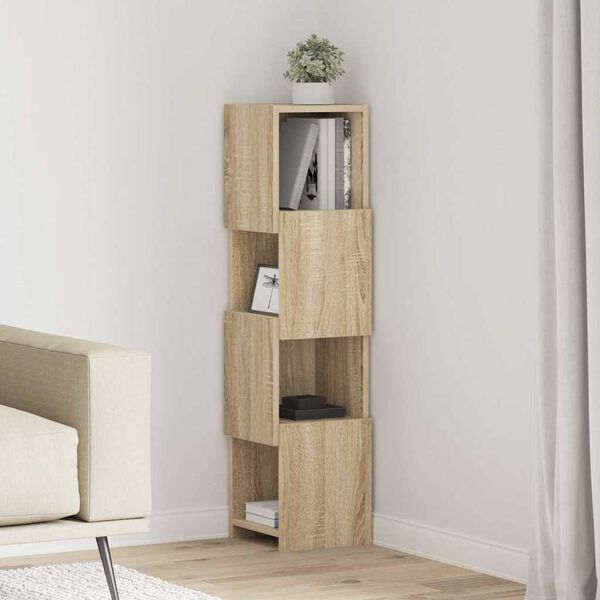 vidaXL Eckschrank Sonoma-Eiche 25,5x25x102cm Holzwerkstoff