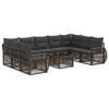 vidaXL Gartensofa-set 10 pcs Grau und Dunkelgrau Poly-Rattan