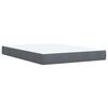 vidaXL Boxspringbett mit Matratze Dunkelgrau 140x200 cm Samt