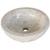 vidaXL Waschbecken Marmor 40 cm Creme