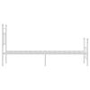 vidaXL Bettgestell mit Kopf- und Fu&szlig;teil Metall Wei&szlig; 80x200 cm