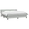 vidaXL Boxspringbett mit Matratzen Hellgrau 180x210 cm Samt