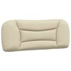 vidaXL Bett mit Matratze "Hvar" Creme 100x200 cm Stoff