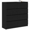 vidaXL Sideboard Schwarz Eichen-Optik 100x35x99 cm Holzwerkstoff