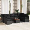 vidaXL Garten-Sofa-Set 10 pcs Schwarz