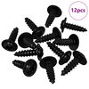 vidaXL Selbstschneidender Nagel 12 pcs Schwarz 3,5 x 12 mm Eisen