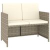 vidaXL 6-tlg. Garten-Essgruppe mit Auflagen Poly Rattan Beige