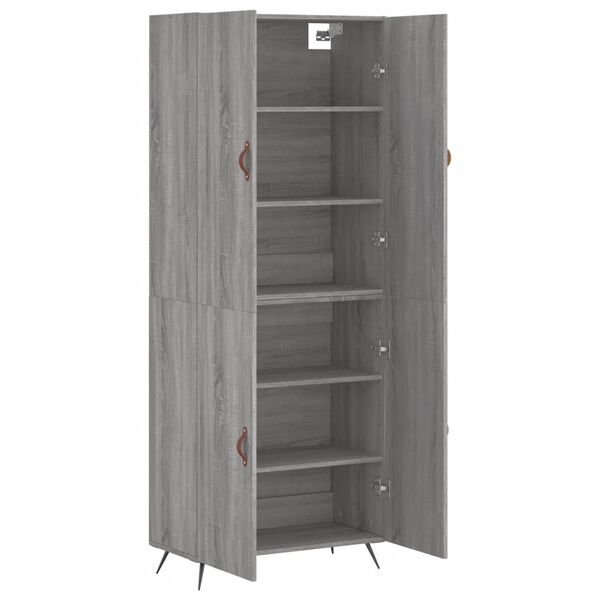 vidaXL Highboard Grau Sonoma 69,5x34x180 cm Holzwerkstoff