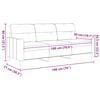 vidaXL 3-Sitzer-Sofa Dunkelgrau 180 cm Stoff