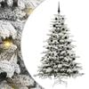 vidaXL K&uuml;nstlicher klappbarer Weihnachtsbaum Wei&szlig; 210 cm PE und PVC