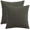 vidaXL Kissenbezug 2 pcs HEERLEN Anthrazit 40 x 40 cm Cord
