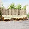vidaXL Outdoor-Sofagarnitur mit Kissen 8 pcs Natur und Creme