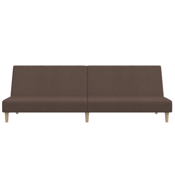 vidaXL Schlafsofa 2-Sitzer Taupe Stoff