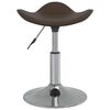 vidaXL Esszimmerst&uuml;hle 2 Stk. Braun Verchromter Stahl Kunstleder