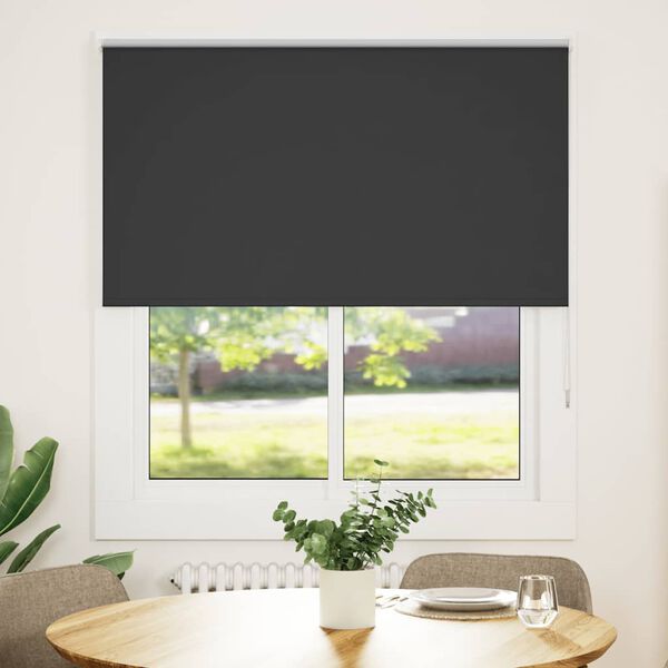 vidaXL Verdunkelungsrollo Schwarz 135x130 cm Stoffbreite 131,6 cm